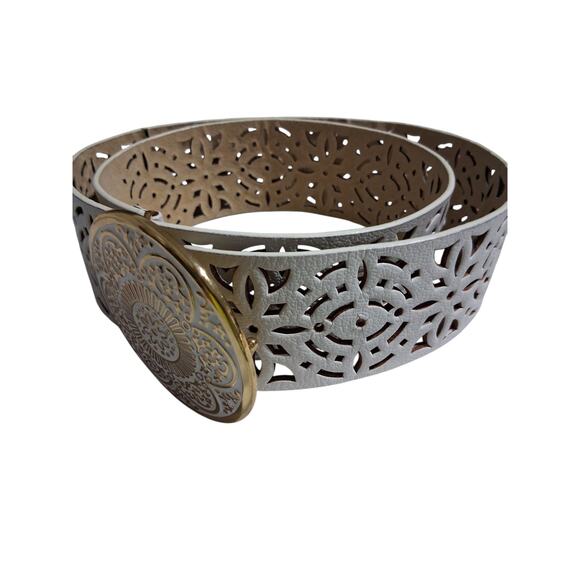 Coldwater Creek 2¼" Wide Women's Medium Bohemian Cottagecore Classy Prep Belt - Picture 13 of 16